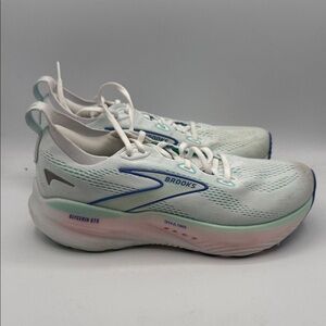 Brooks Glycerin GTS 22 Women's 9 White and Blue Running Shoes s5